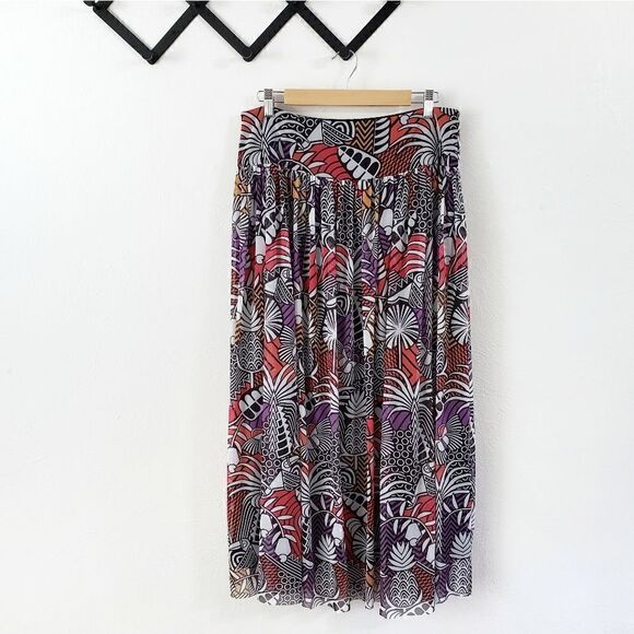 Farm Rio Anthropologie Tropical Maxi Skirt In Novelty Size Large NWT - Picture 7 of 9